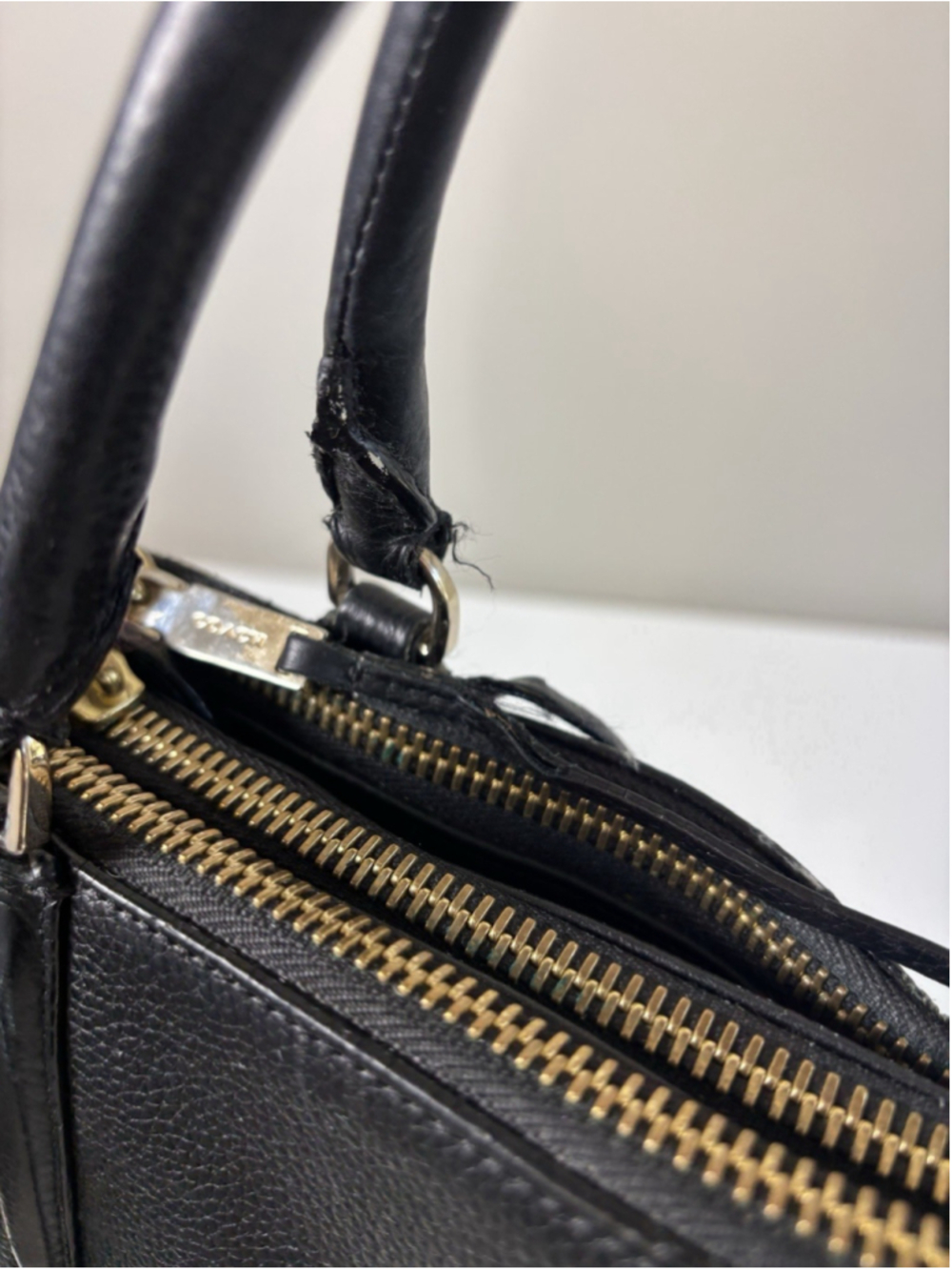 Coach Borough Leather shoulder Bag Black pebbled Leather large Tote Purse - Picture 12 of 14